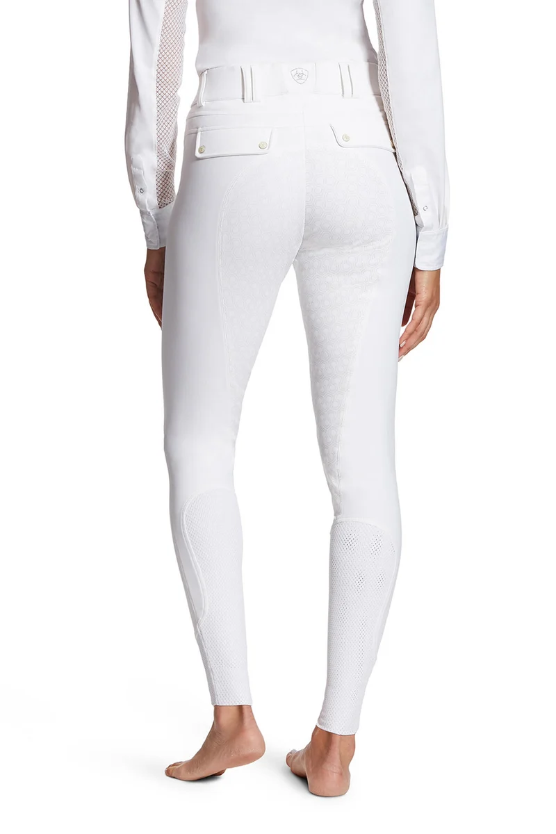 Tri Factor Damen Reithose mit Vollbesatz aus Silikon White 38 Regular