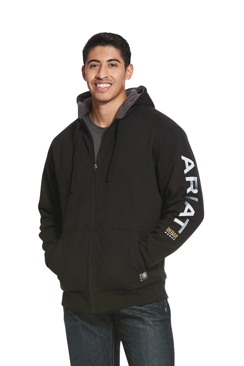 Rebar All-Weather Herren Reißverschluss Hoodie Black M