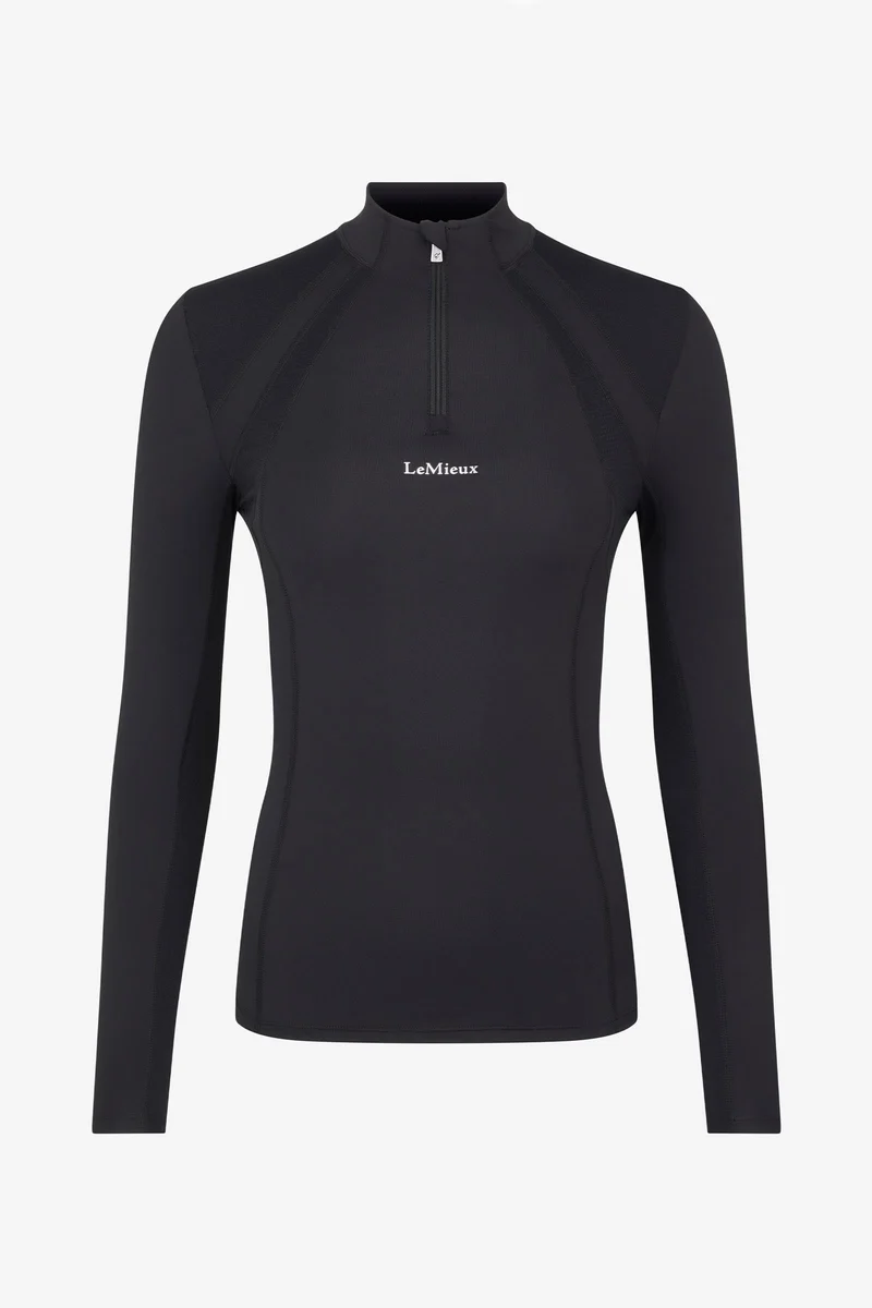 Mia langärmliges Funktionsshirt mit Mesh Black 44