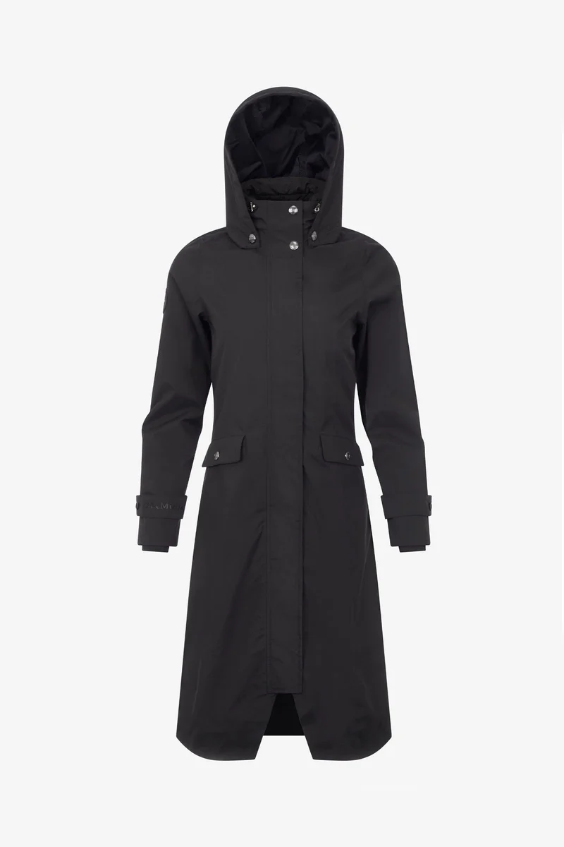 Amelie wasserdichter, leichter Reitmantel für Damen Black 44