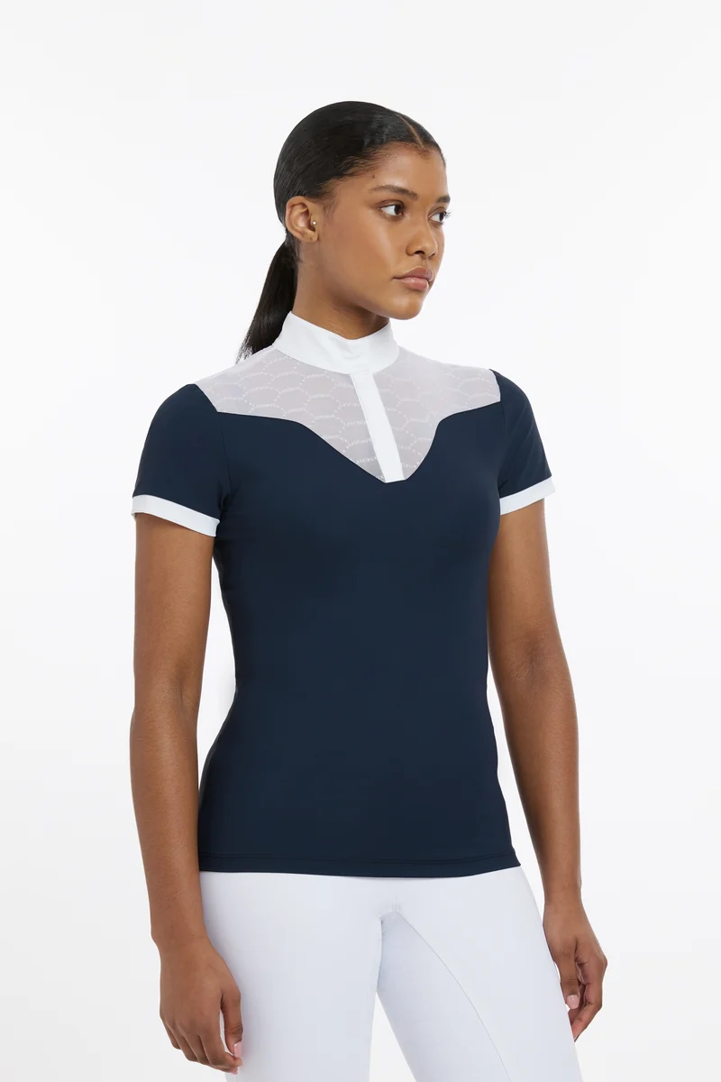 Emily Damen Kurzarm Turniershirt Navy 44