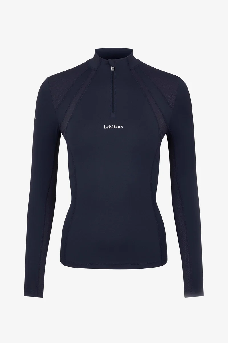 Mia langärmliges Funktionsshirt mit Mesh Navy 44