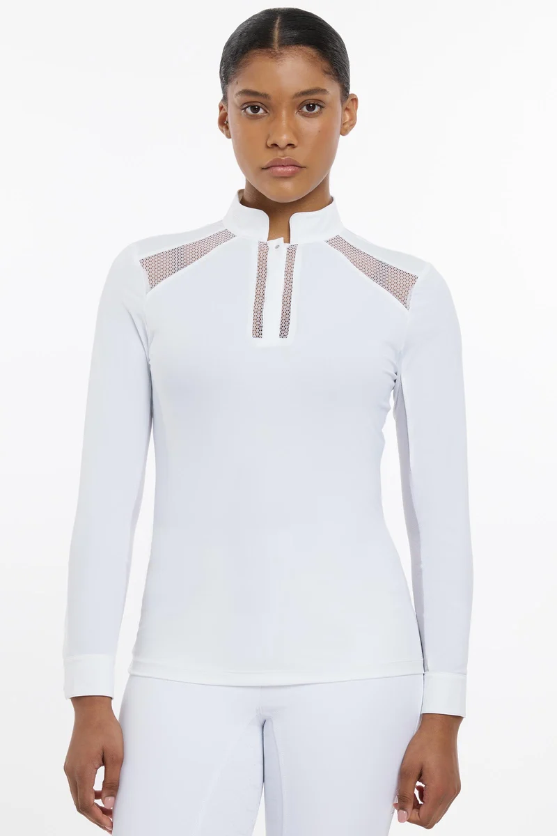 Camille Damen-Langarm-Turniershirt White 38