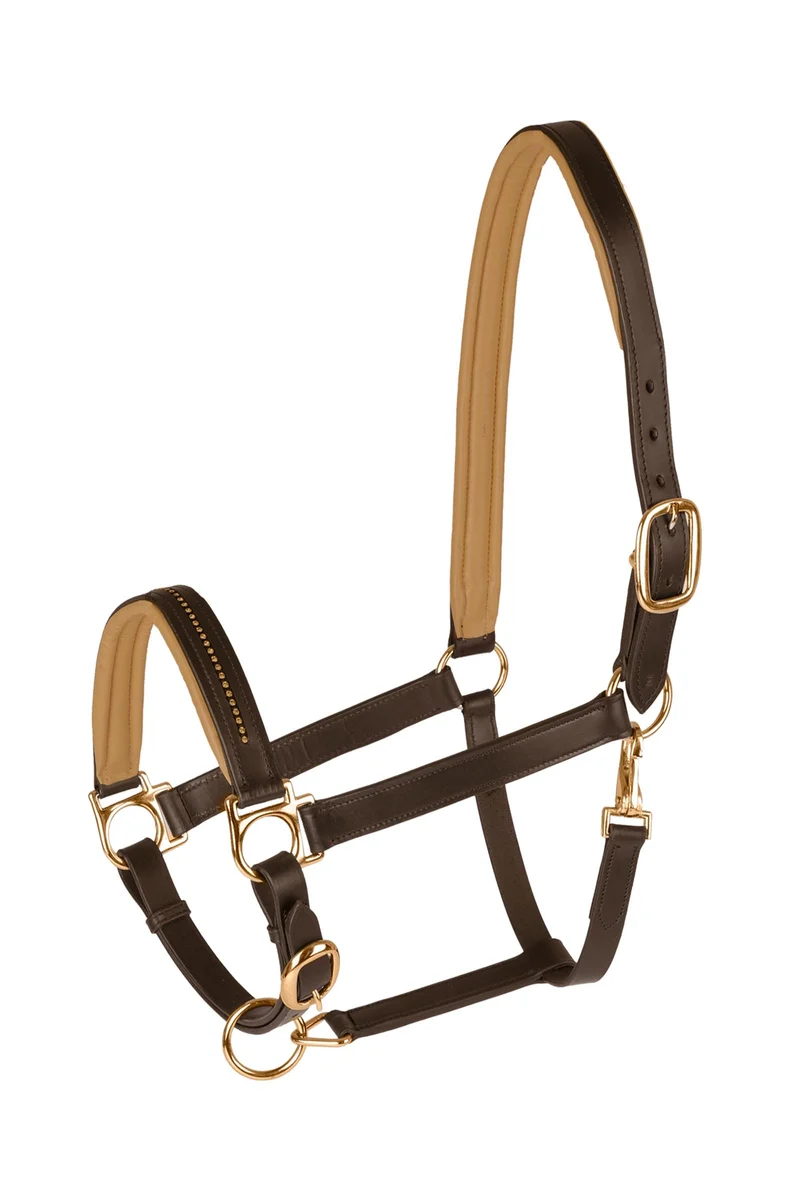 Lederhalfter Diamond Brown/Gold V