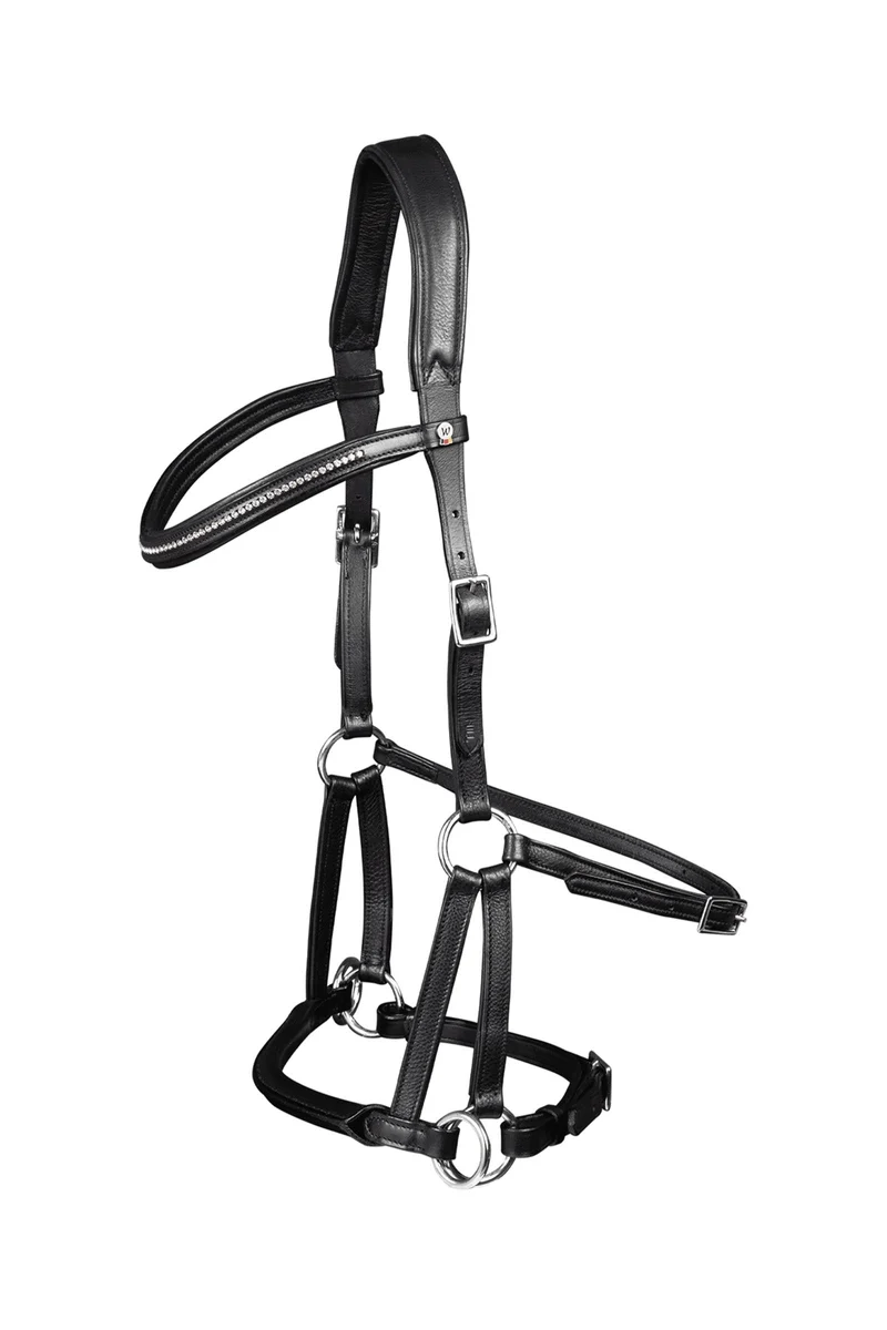 X-Line Nuova Supersoft gebisslose Trense Black P