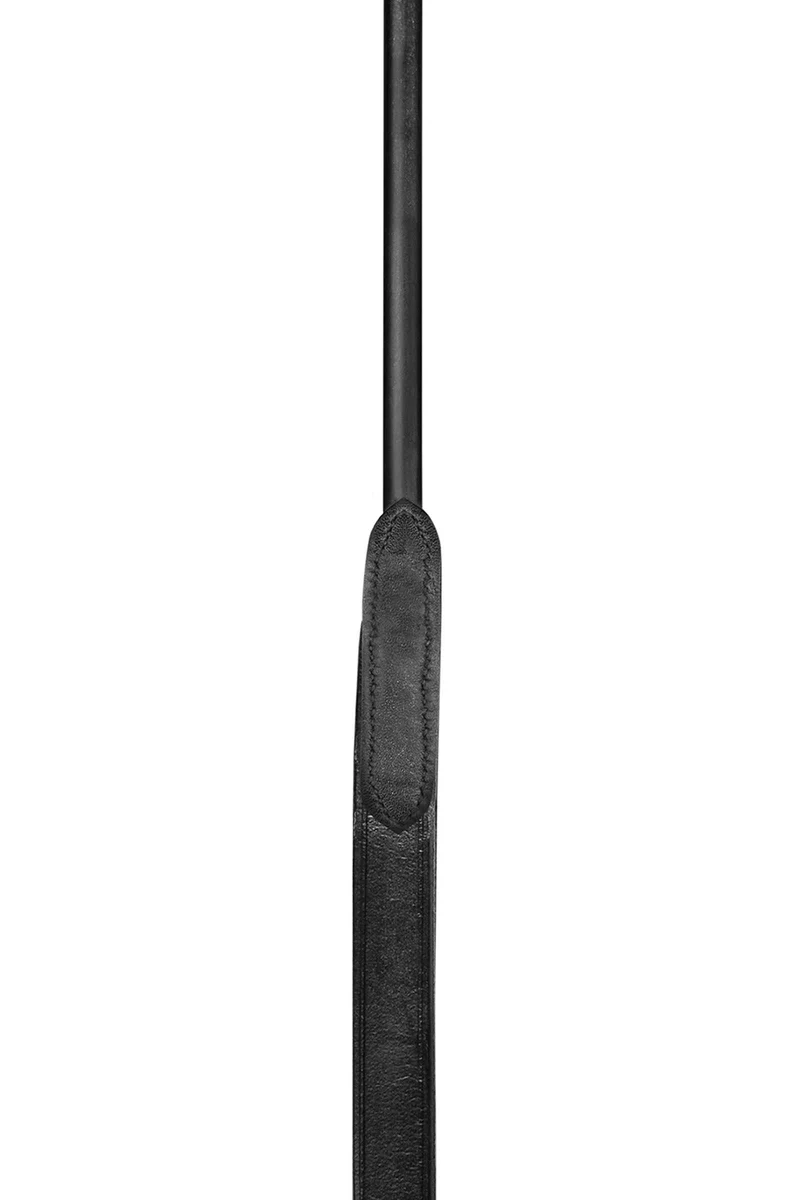 Lederzügel rundgenäht mit Haken Black Einheitsgröße