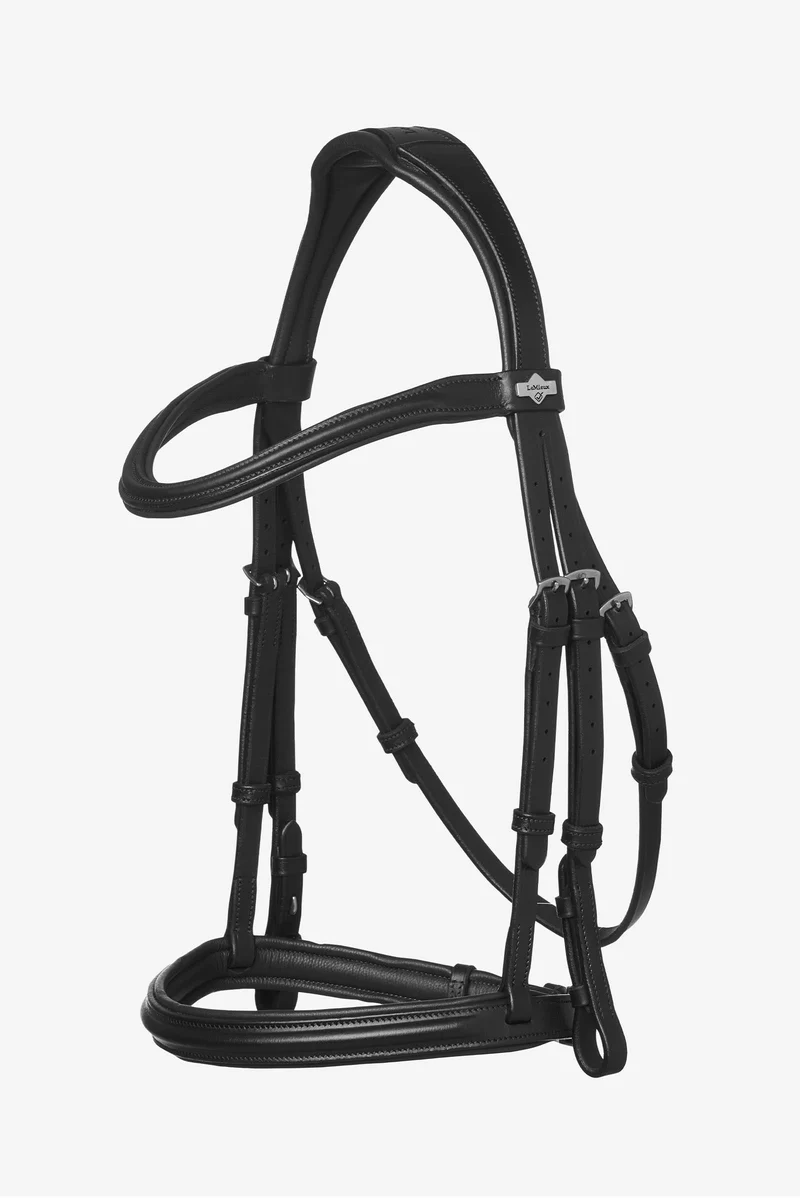 Arika englische Trense mit Nasenriemen Black/Silver V