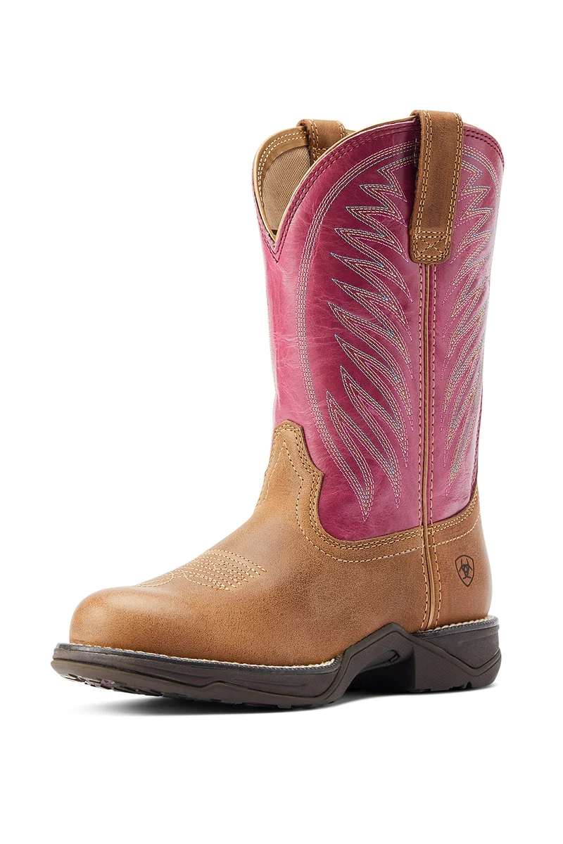 Anthem Round Toe II Damen Westernstiefel Distressed Natural 38