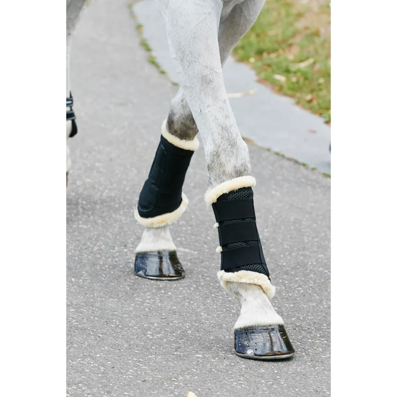 Pure Wool Lined Trainingsgamaschen aus Schurwolle Black V