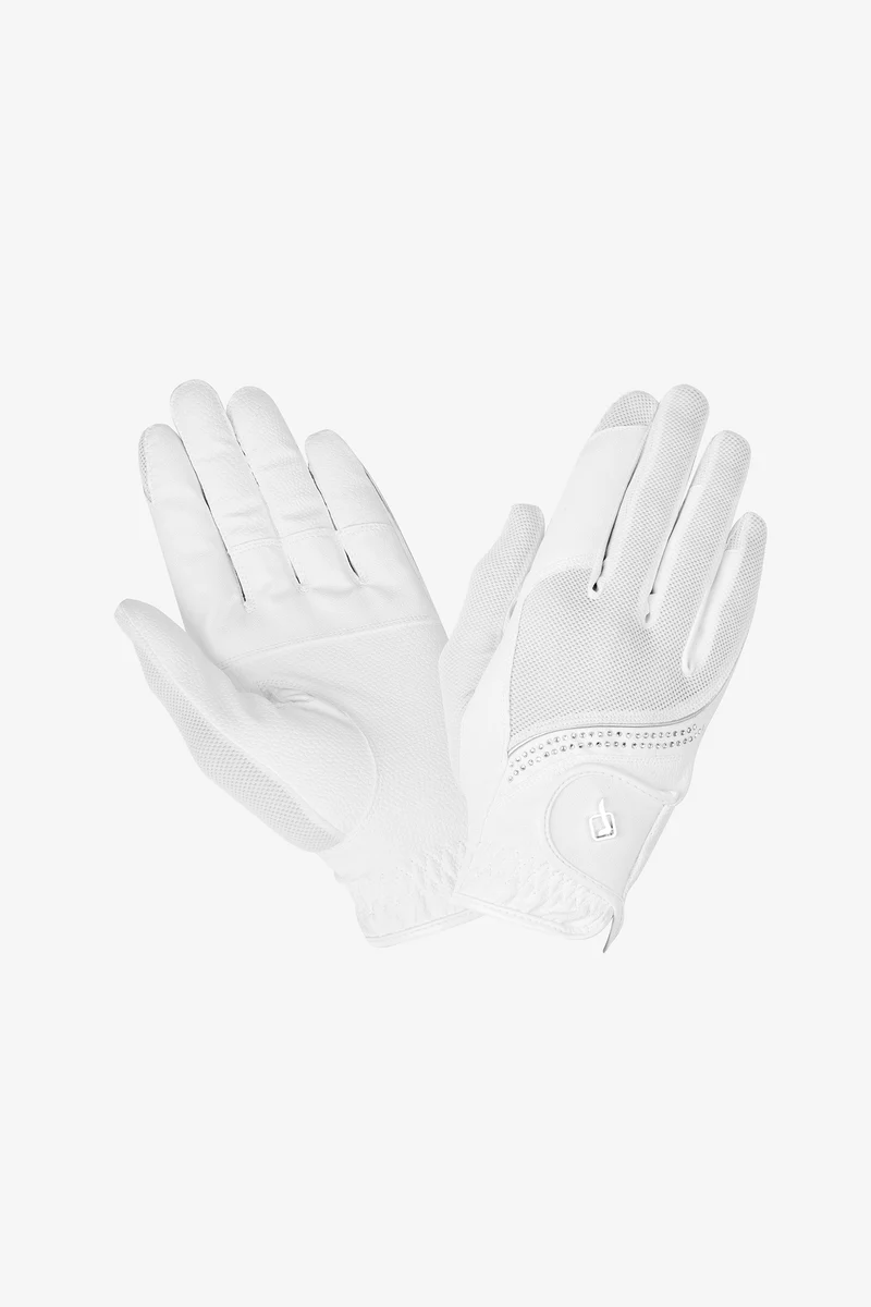 Crystal Reithandschuhe White L
