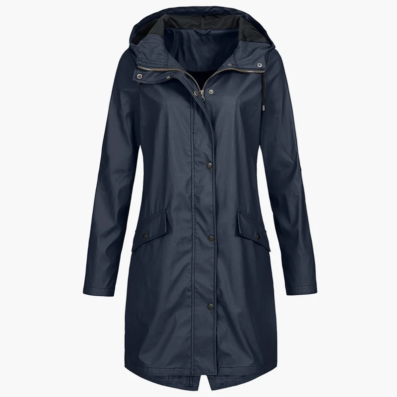 Emily | Elegant And Protective Waterproof Long Hooded Jacket