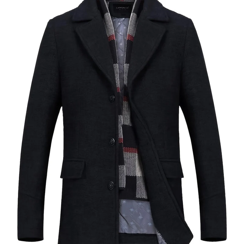 Adrian | Sophisticated Warm Wool-Blend Trench Coat