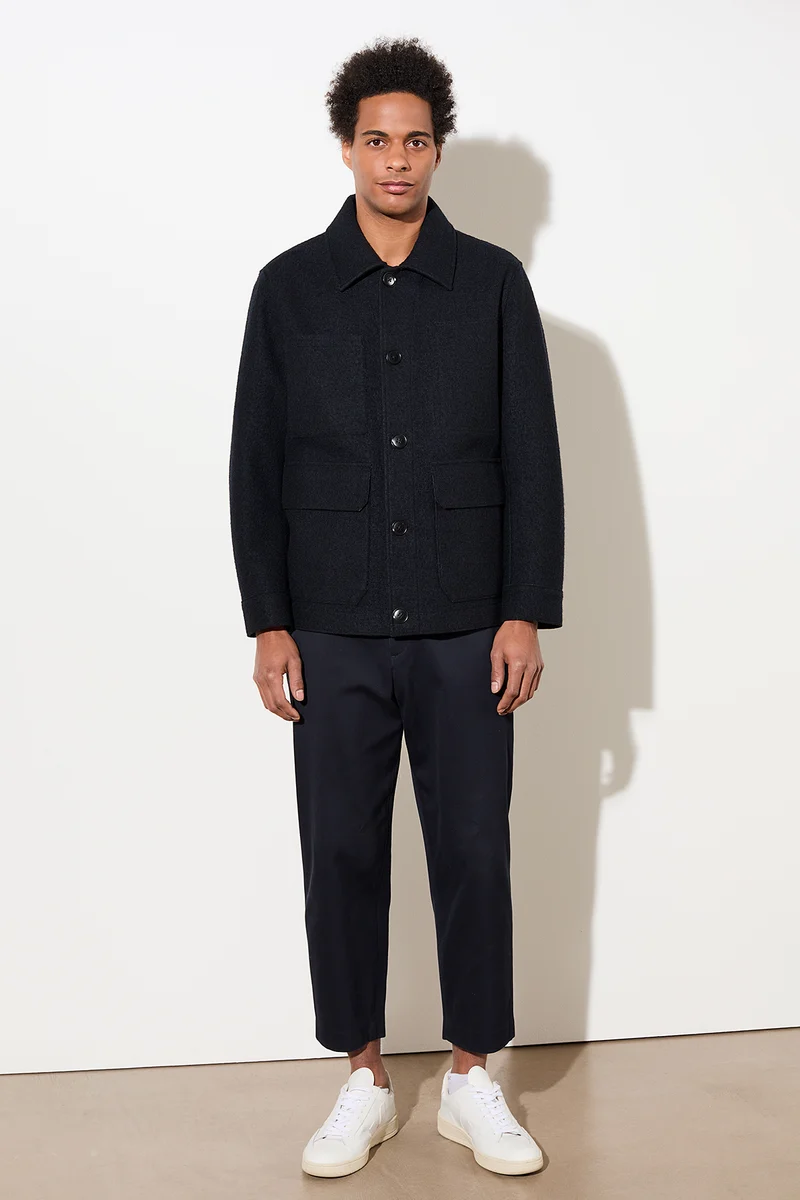 Field Jacket aus Techno Felt (Carbon)
