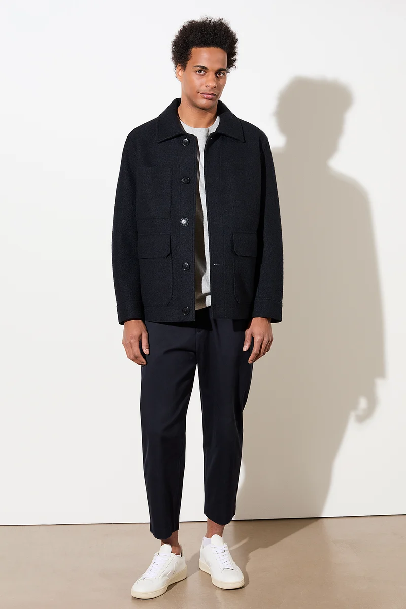 Field Jacket aus Techno Felt (Carbon)