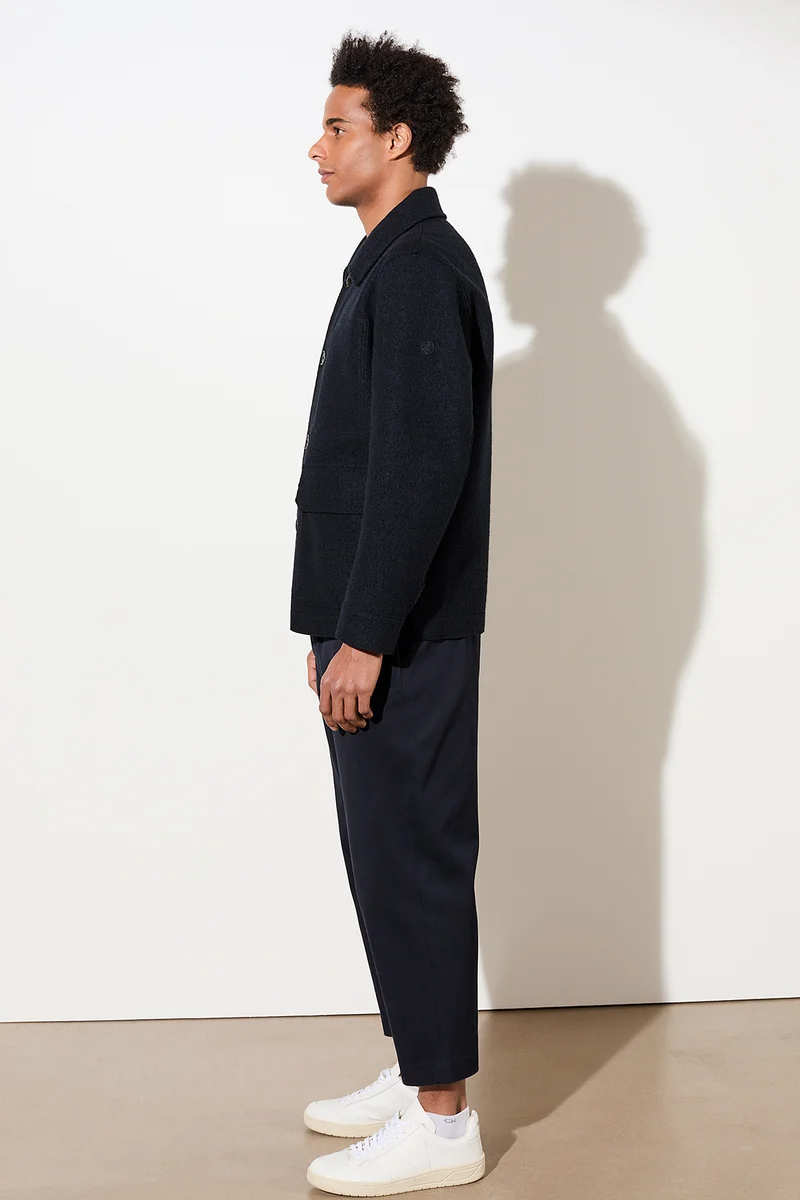 Field Jacket aus Techno Felt (Carbon)