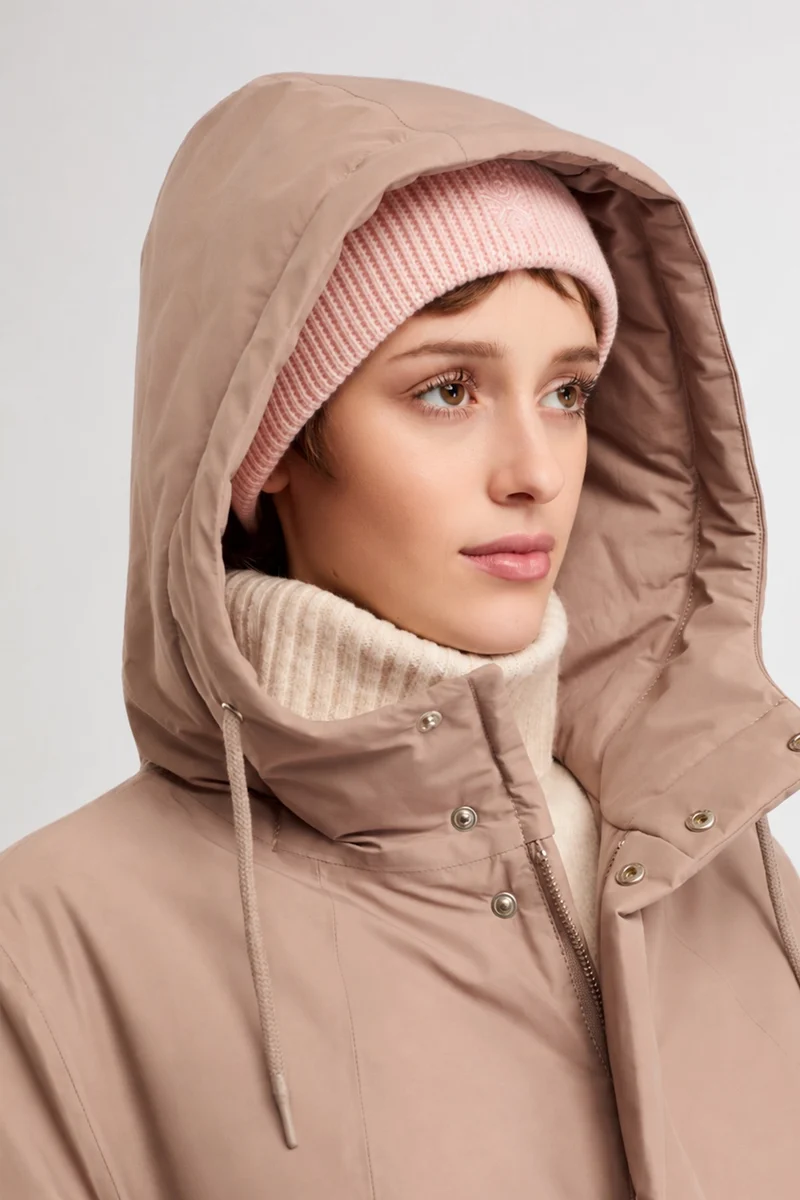 Feinstrick Mütze aus Bio Wolle (Rose Clay)