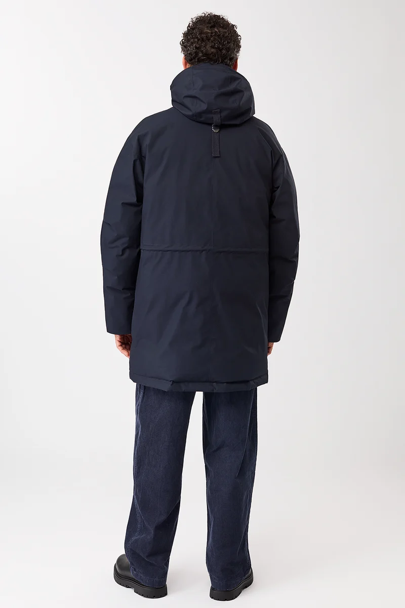 Parka aus Eco Daune mit Kapuze (Navy)