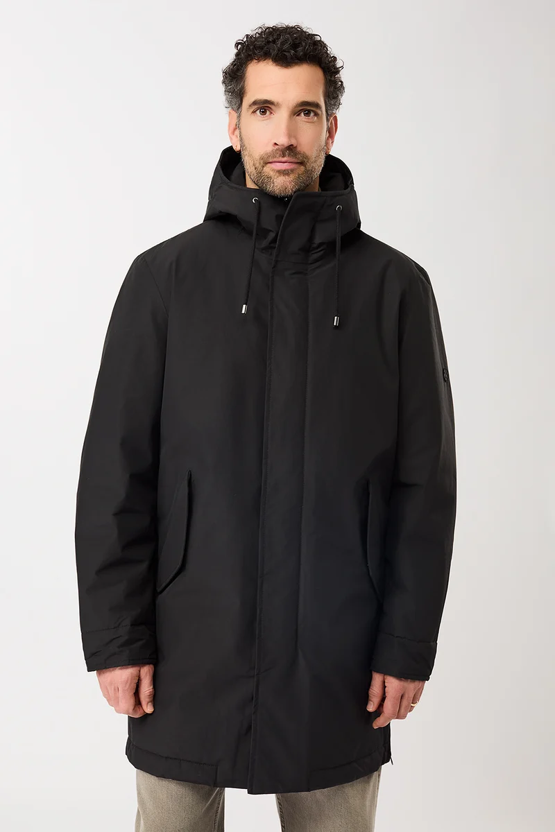 Langer Parka wattiert mit Funktion (Black)