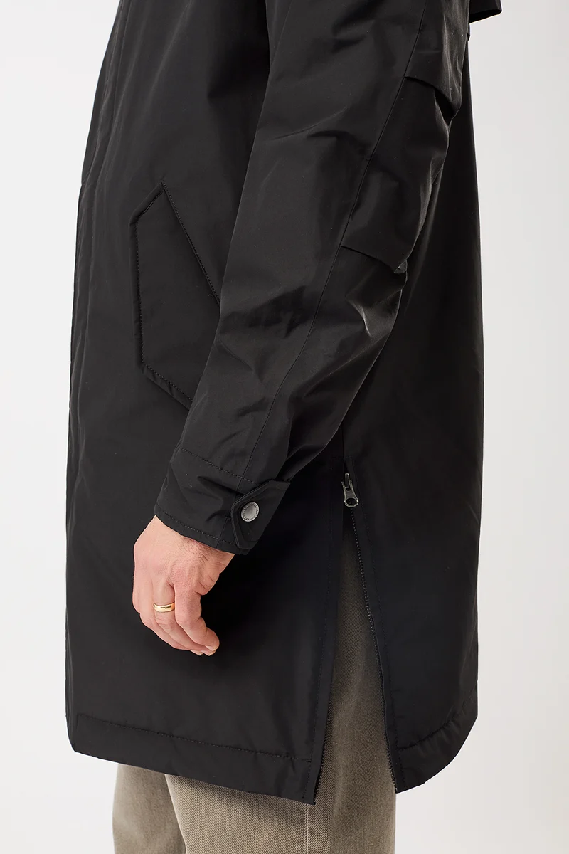 Langer Parka wattiert mit Funktion (Black)