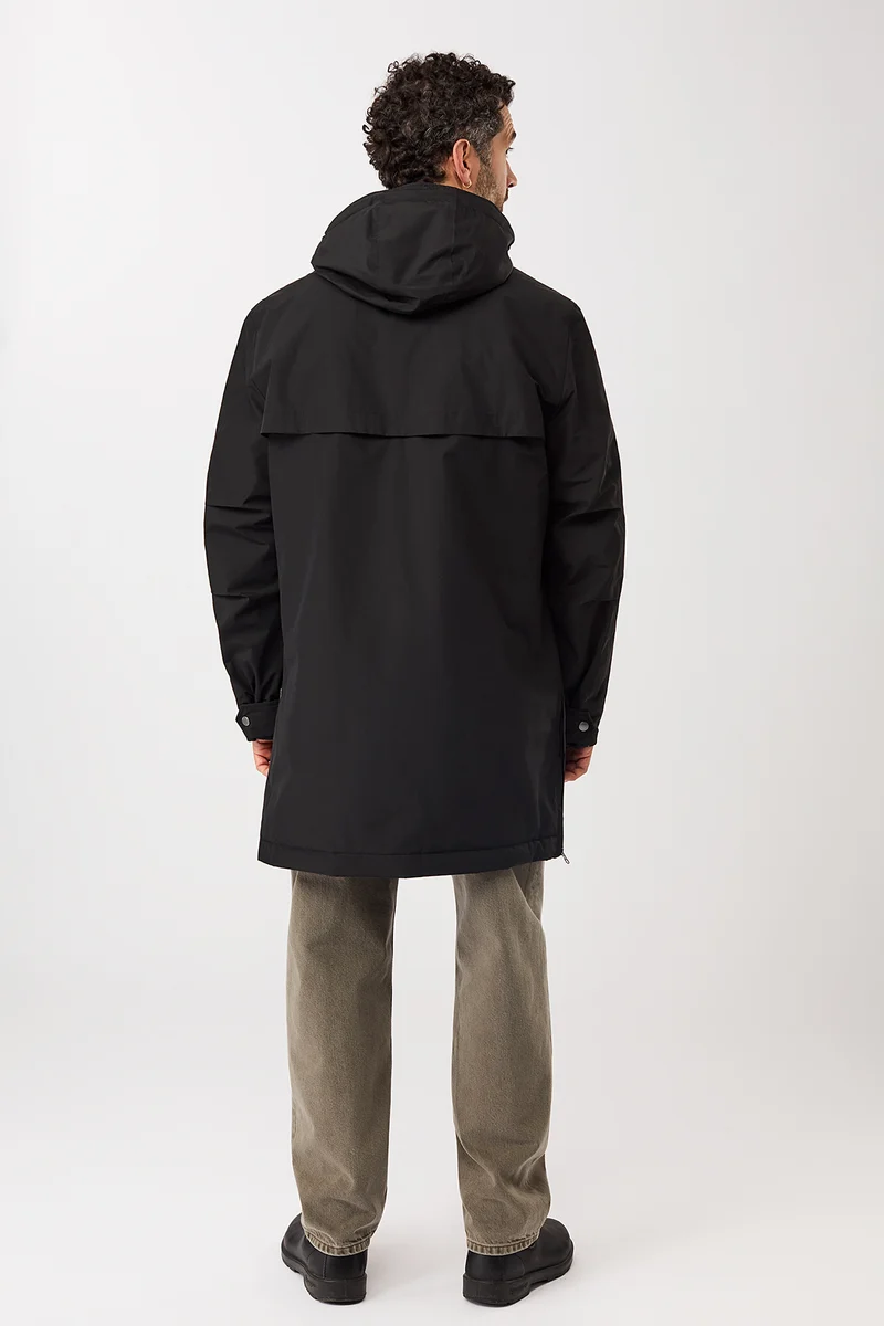 Langer Parka wattiert mit Funktion (Black)