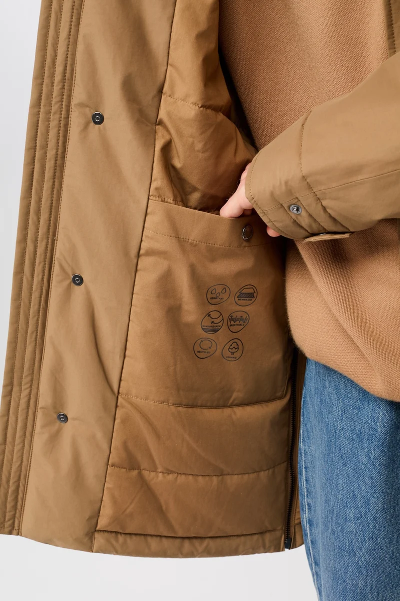 Langer Parka wattiert mit Funktion (Oak)
