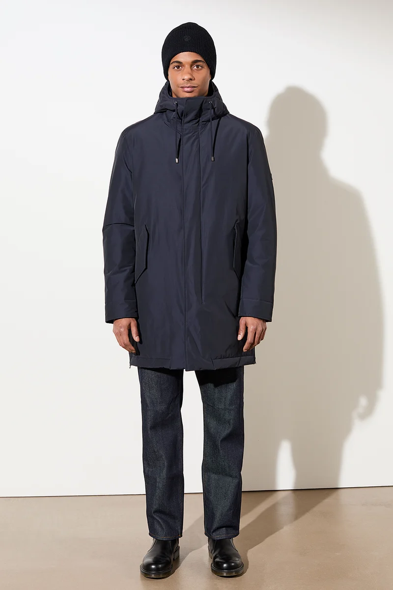 Langer Parka wattiert mit Funktion (Navy)