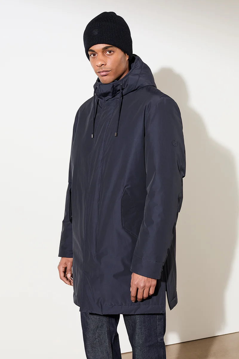 Langer Parka wattiert mit Funktion (Navy)