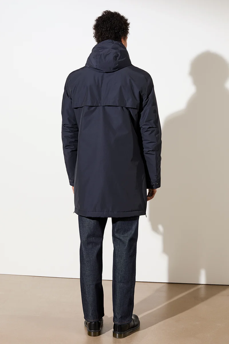 Langer Parka wattiert mit Funktion (Navy)