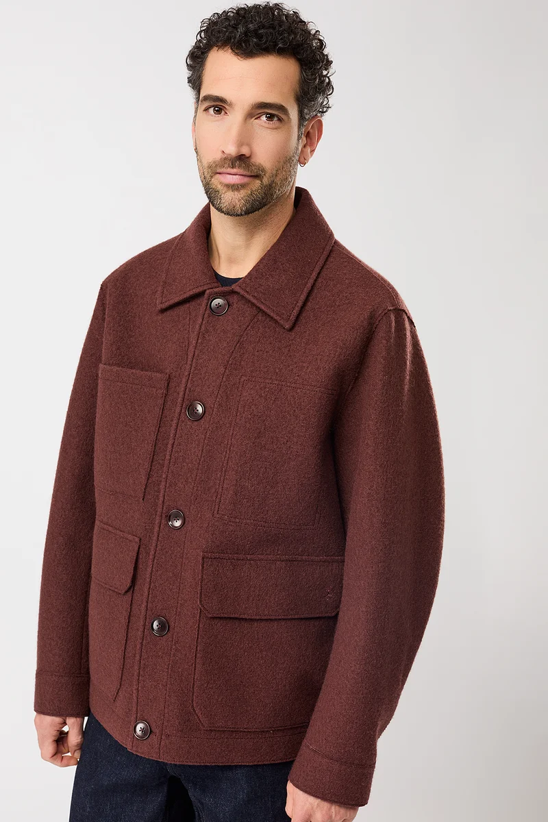 Field Jacket aus Techno Felt (Burgundy)