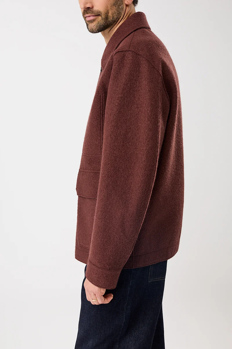 Field Jacket aus Techno Felt (Burgundy)