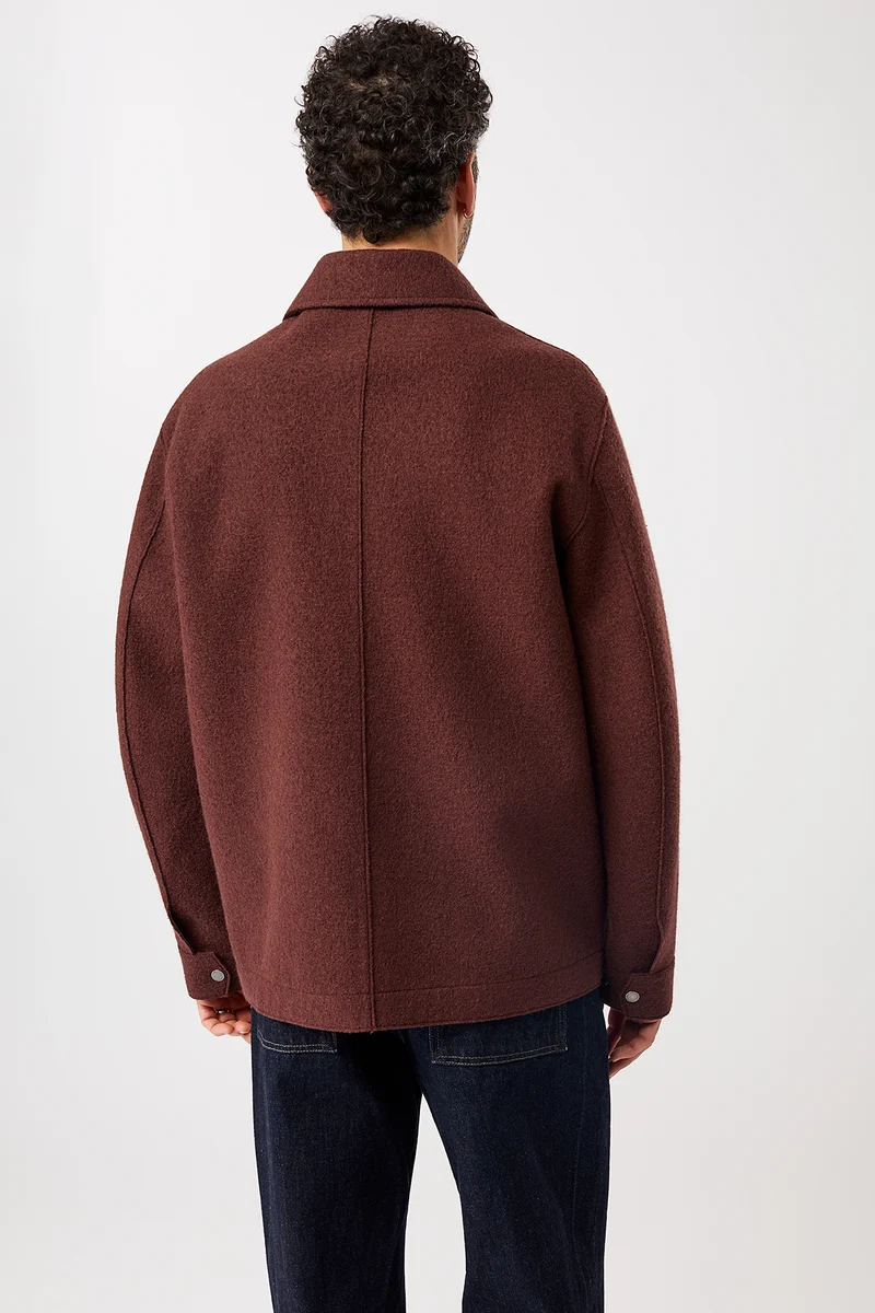 Field Jacket aus Techno Felt (Burgundy)