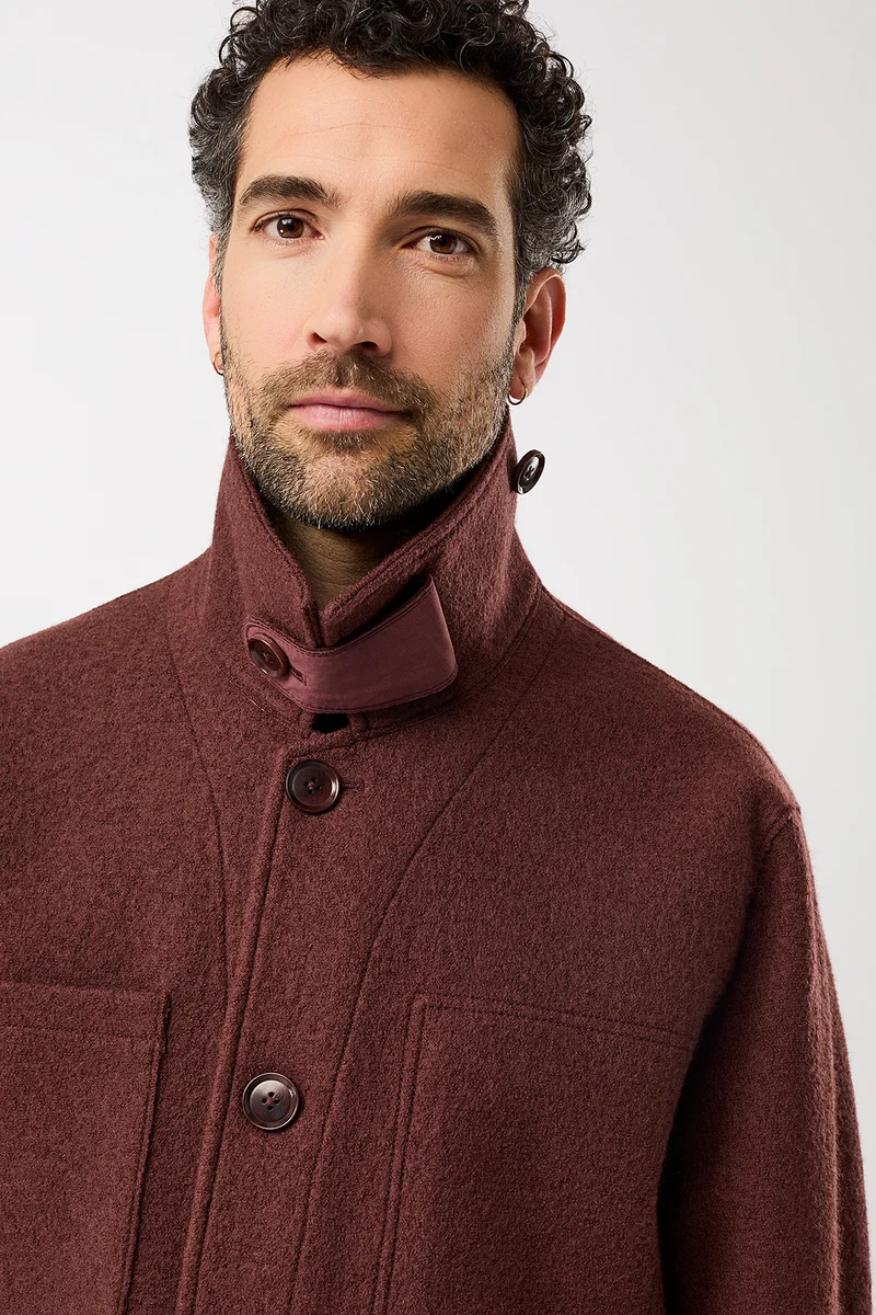 Field Jacket aus Techno Felt (Burgundy)