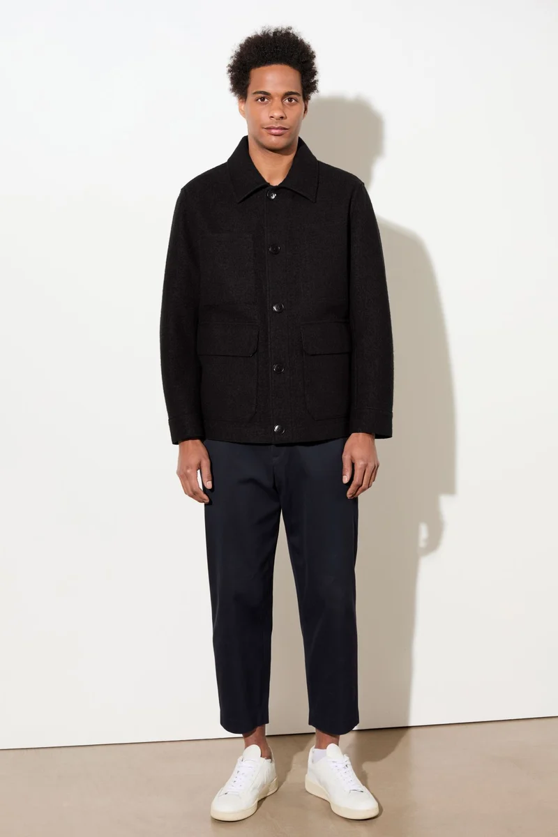 Field Jacket aus Techno Felt (Black)