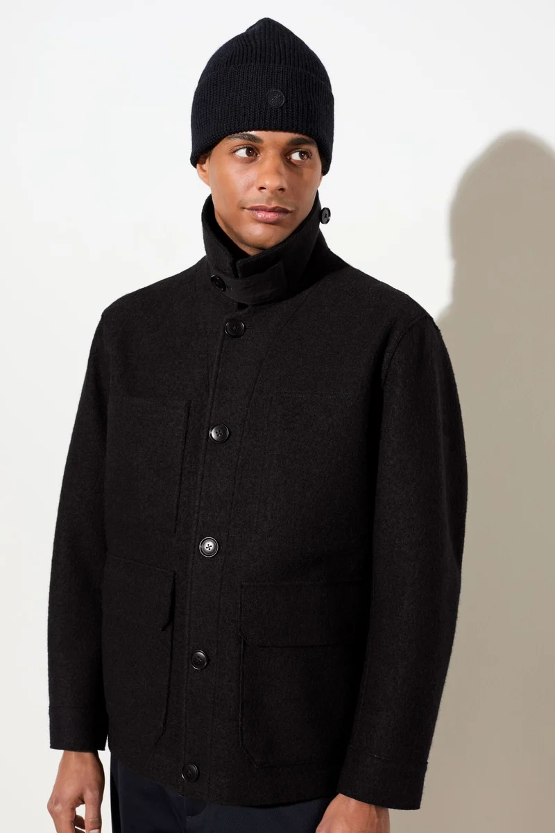 Field Jacket aus Techno Felt (Black)