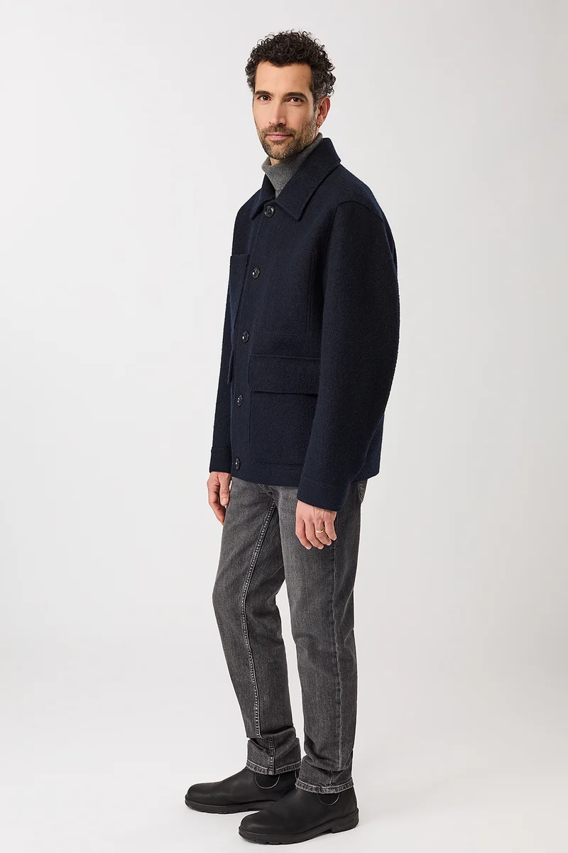 Field Jacket aus Techno Felt (Navy)
