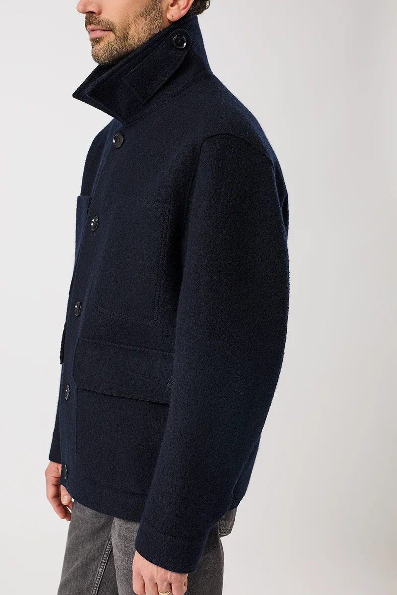 Field Jacket aus Techno Felt (Navy)