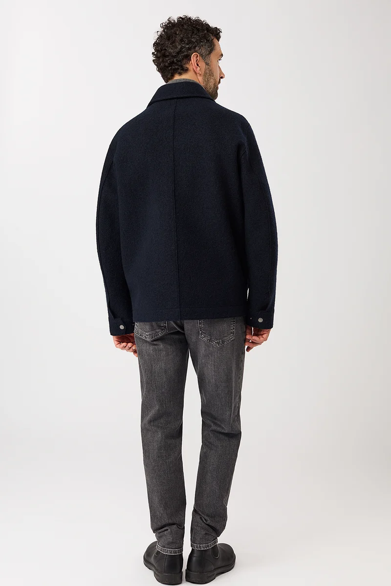 Field Jacket aus Techno Felt (Navy)