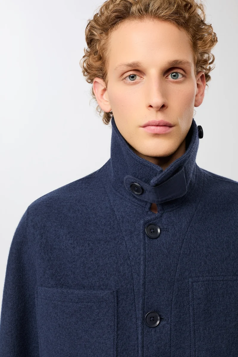 Field Jacket aus Techno Felt (Steel Blue)