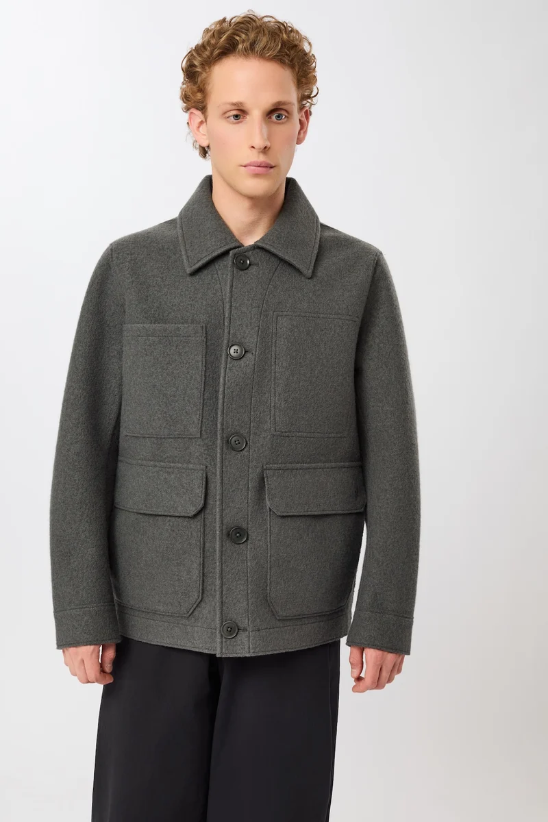 Field Jacket aus Techno Felt (Platinum)