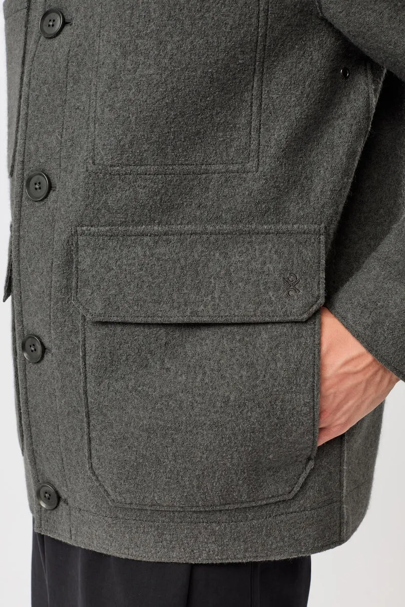 Field Jacket aus Techno Felt (Platinum)