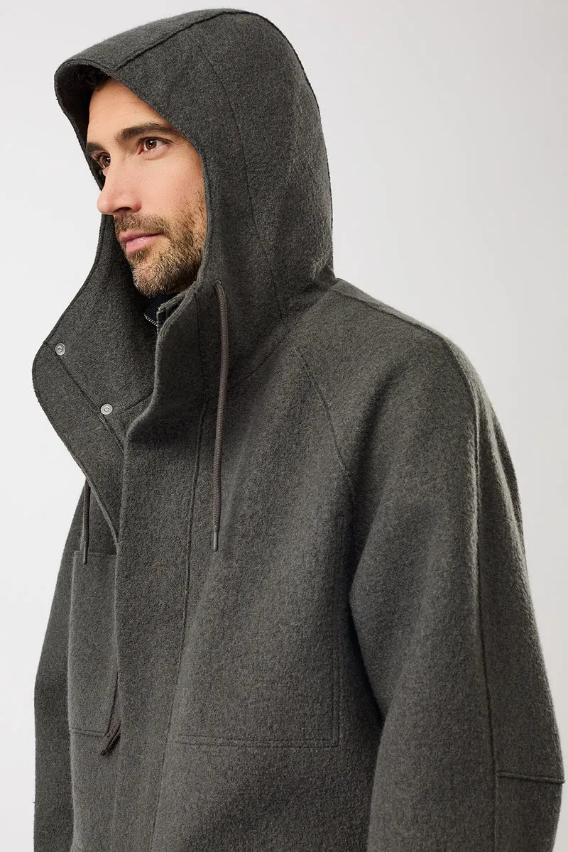 Parka aus Techno Felt mit großen Taschen (Platinum)