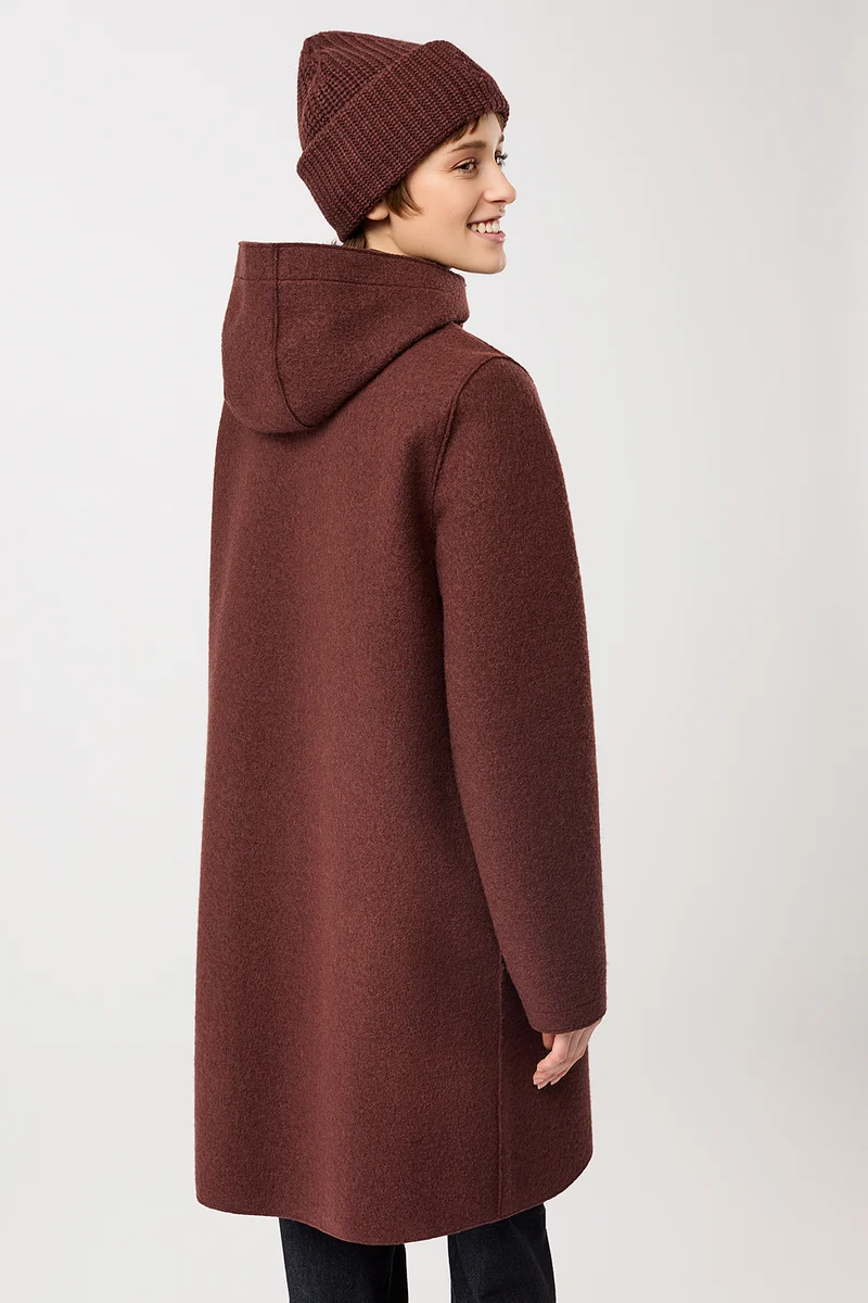 Parka tailliert aus Walk mit Membran (Burgundy)