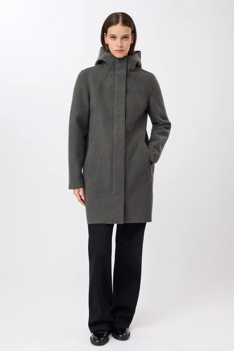 Parka tailliert aus Walk mit Membran (Platinum)
