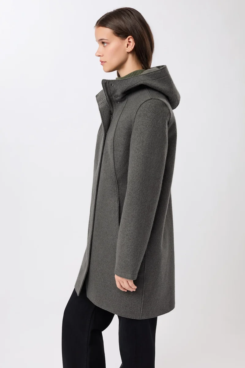 Parka tailliert aus Walk mit Membran (Platinum)