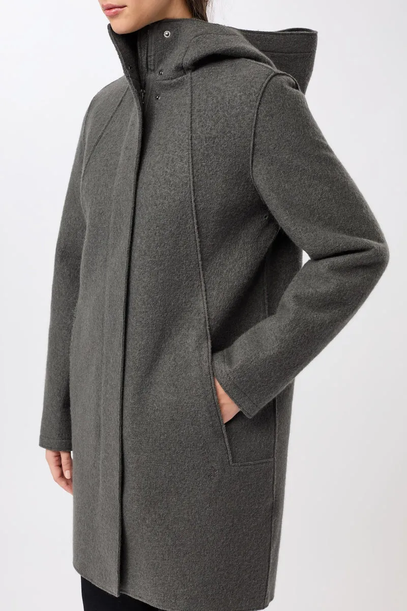 Parka tailliert aus Walk mit Membran (Platinum)