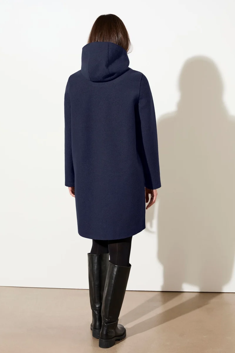 Parka tailliert aus Walk mit Membran (Steel Blue)