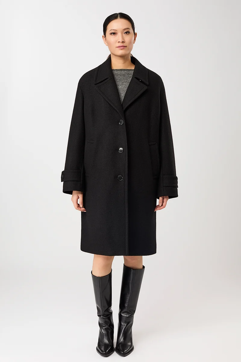 Kurzer Mantel mit Revers (Black)