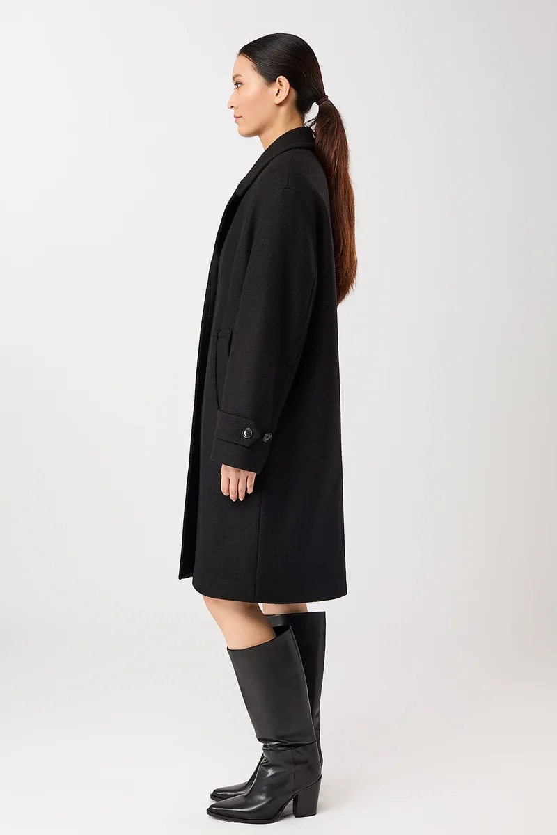 Kurzer Mantel mit Revers (Black)