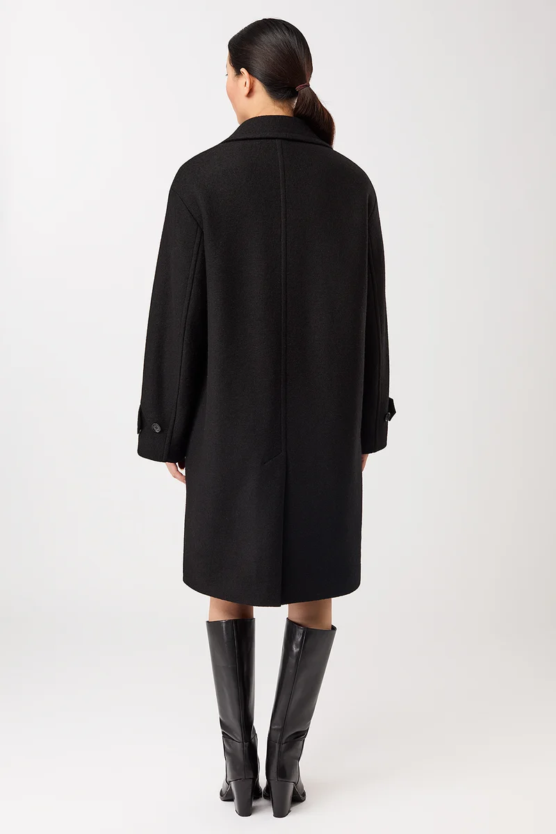 Kurzer Mantel mit Revers (Black)