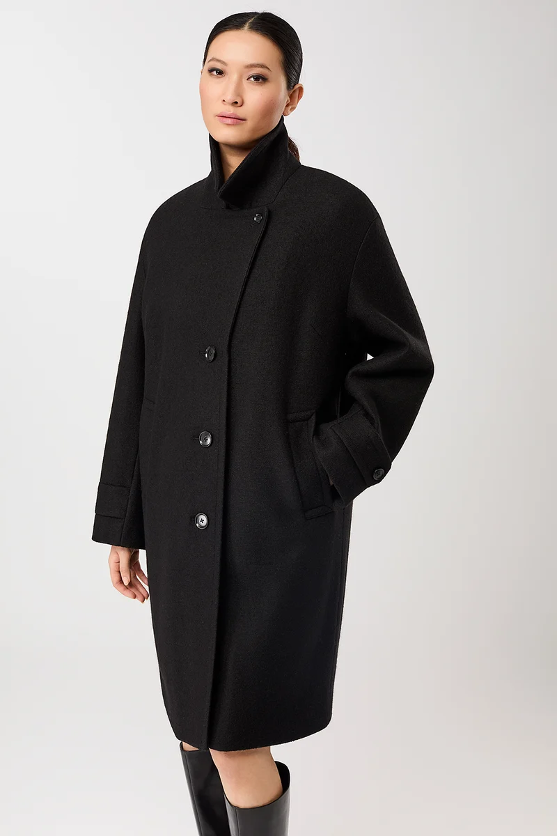 Kurzer Mantel mit Revers (Black)